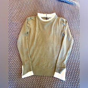 Layered top | Olive green long sleeve top | Sioni Milano Top